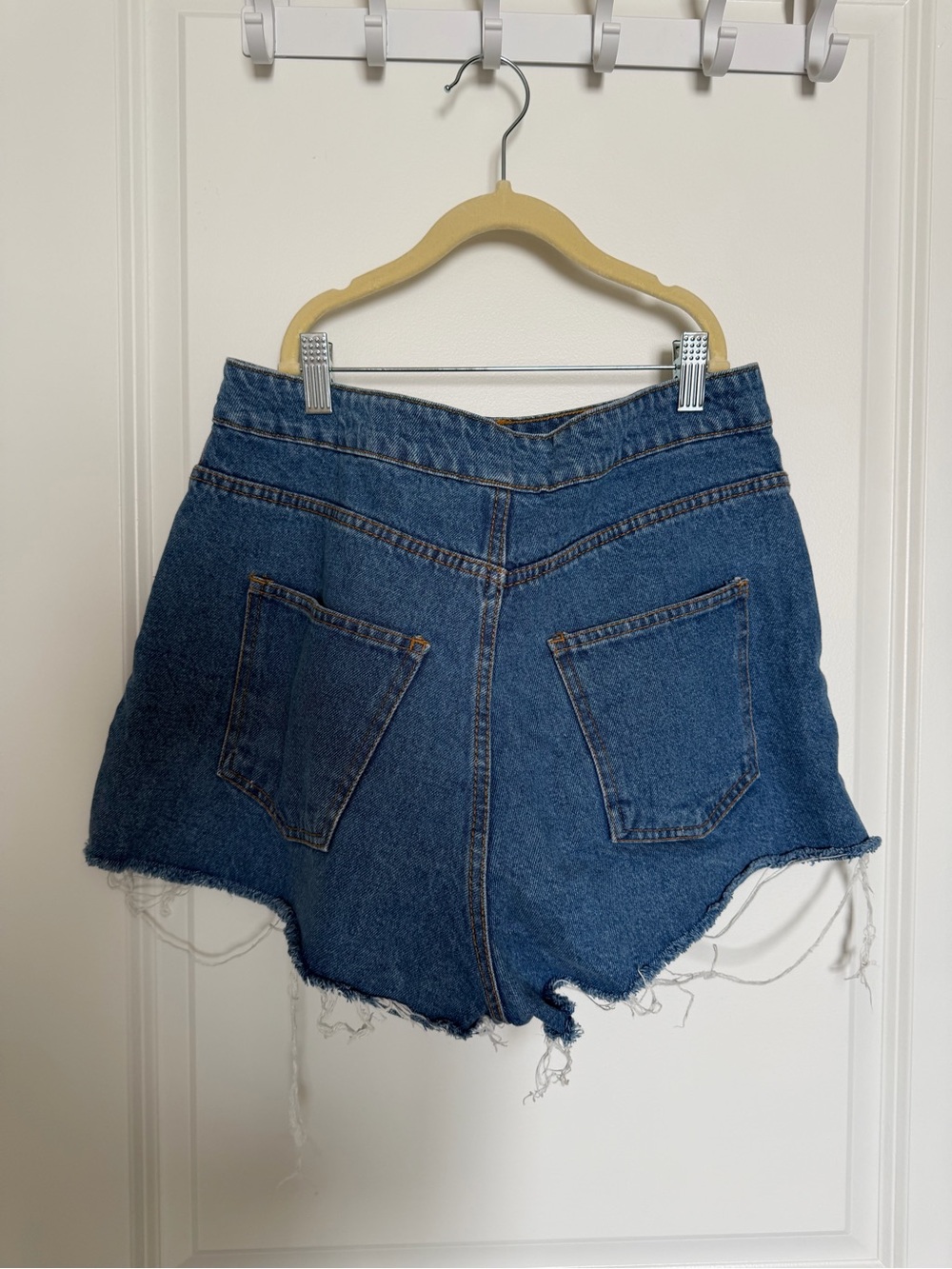 Farm Rio Multicolor Crochet Denim Shorts - Picture 5 of 5